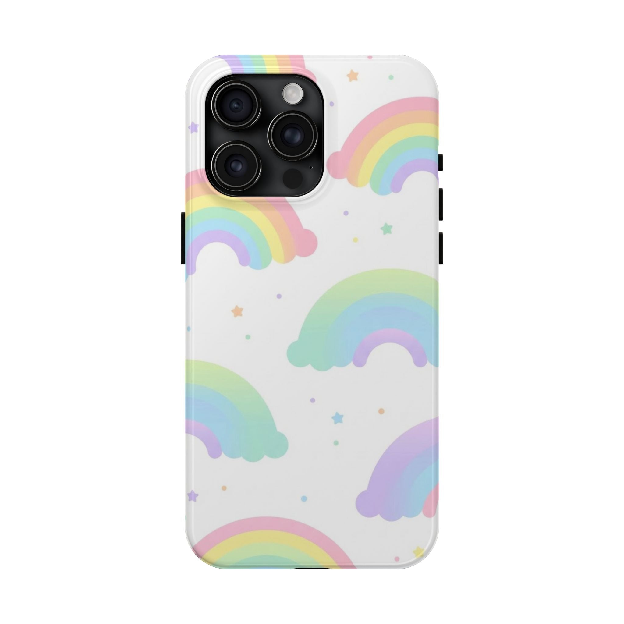 Pastel Rainbow Tough Phone Case — Cute Protective iPhone/Android Cover