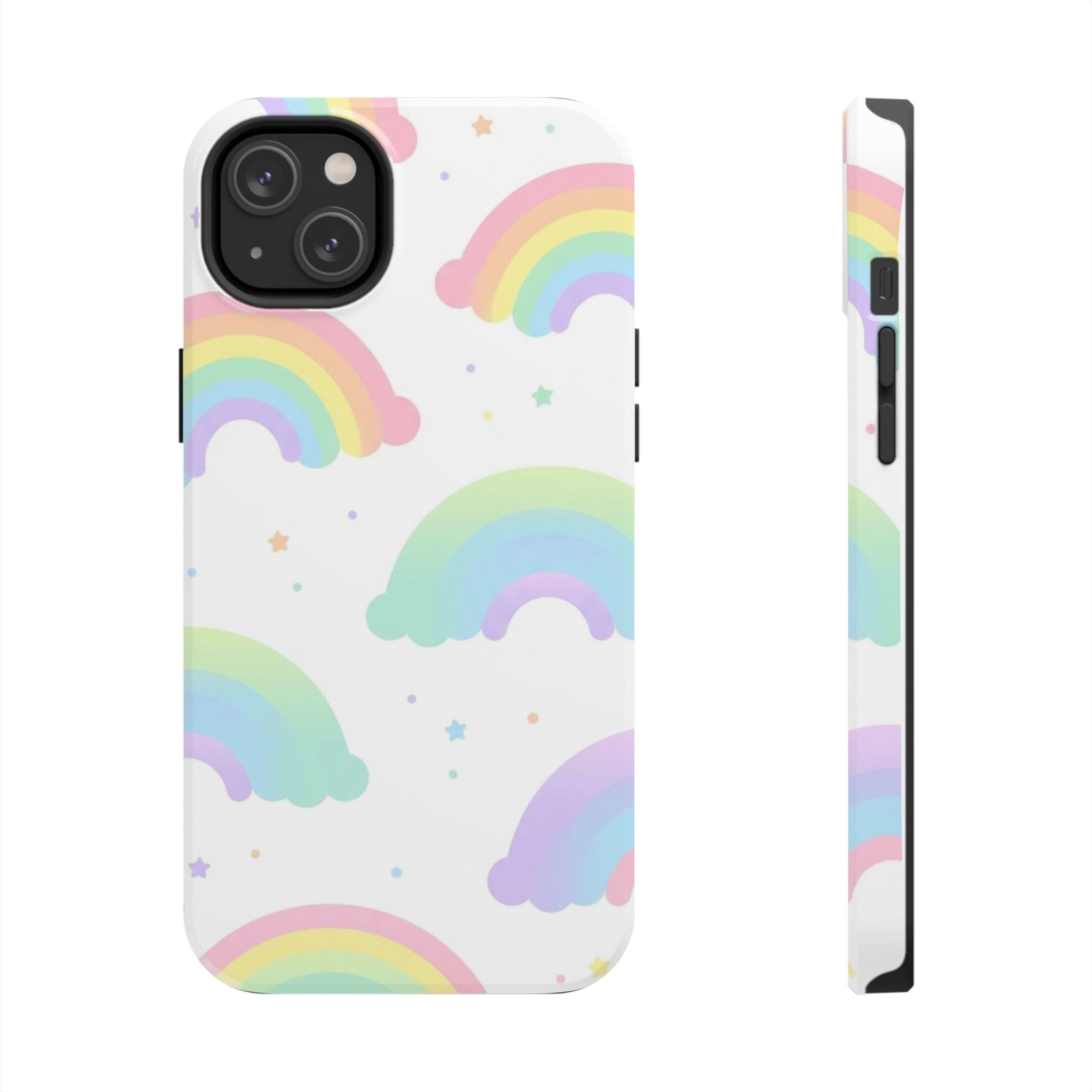 Pastel Rainbow Tough Phone Case — Cute Protective iPhone/Android Cover