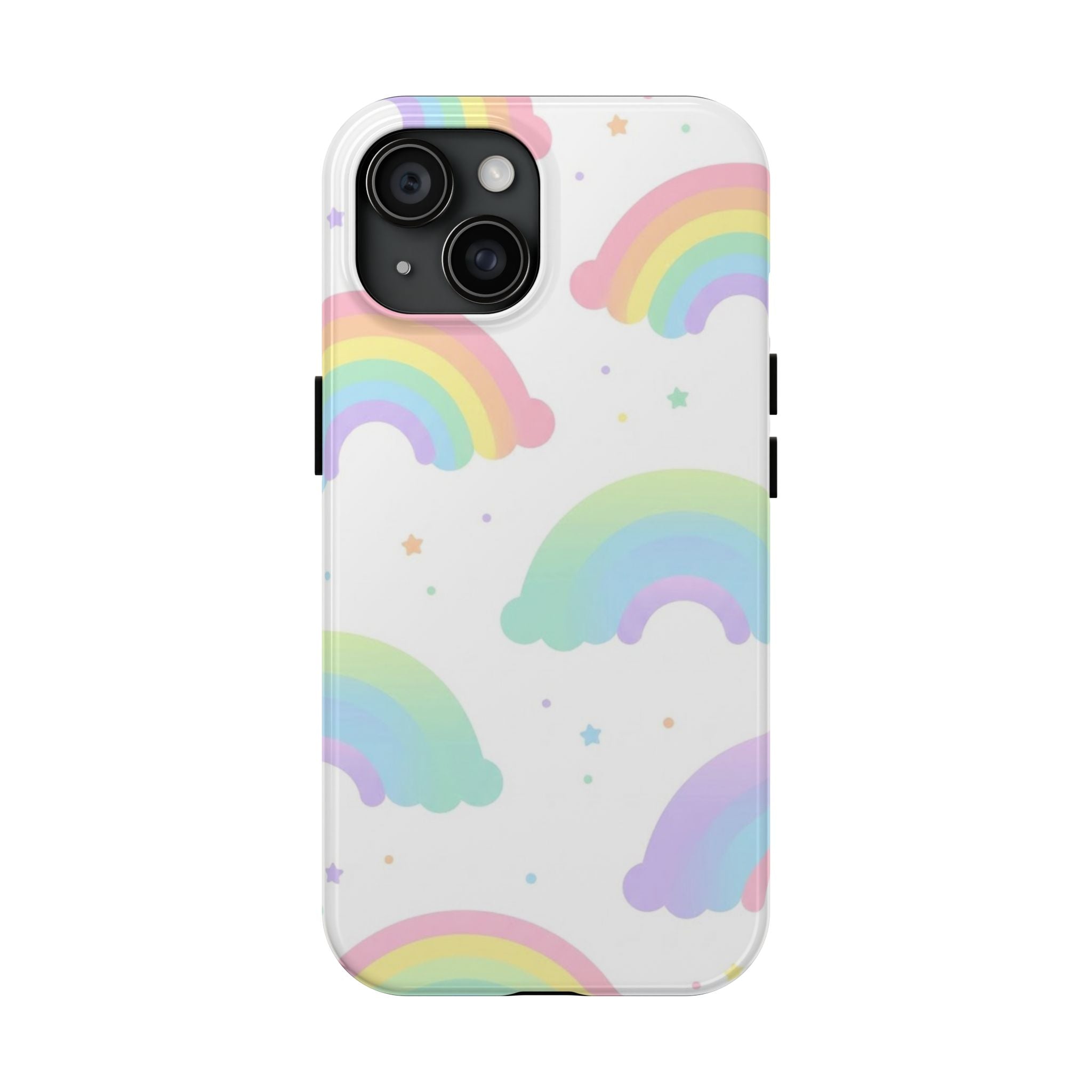 Pastel Rainbow Tough Phone Case — Cute Protective iPhone/Android Cover