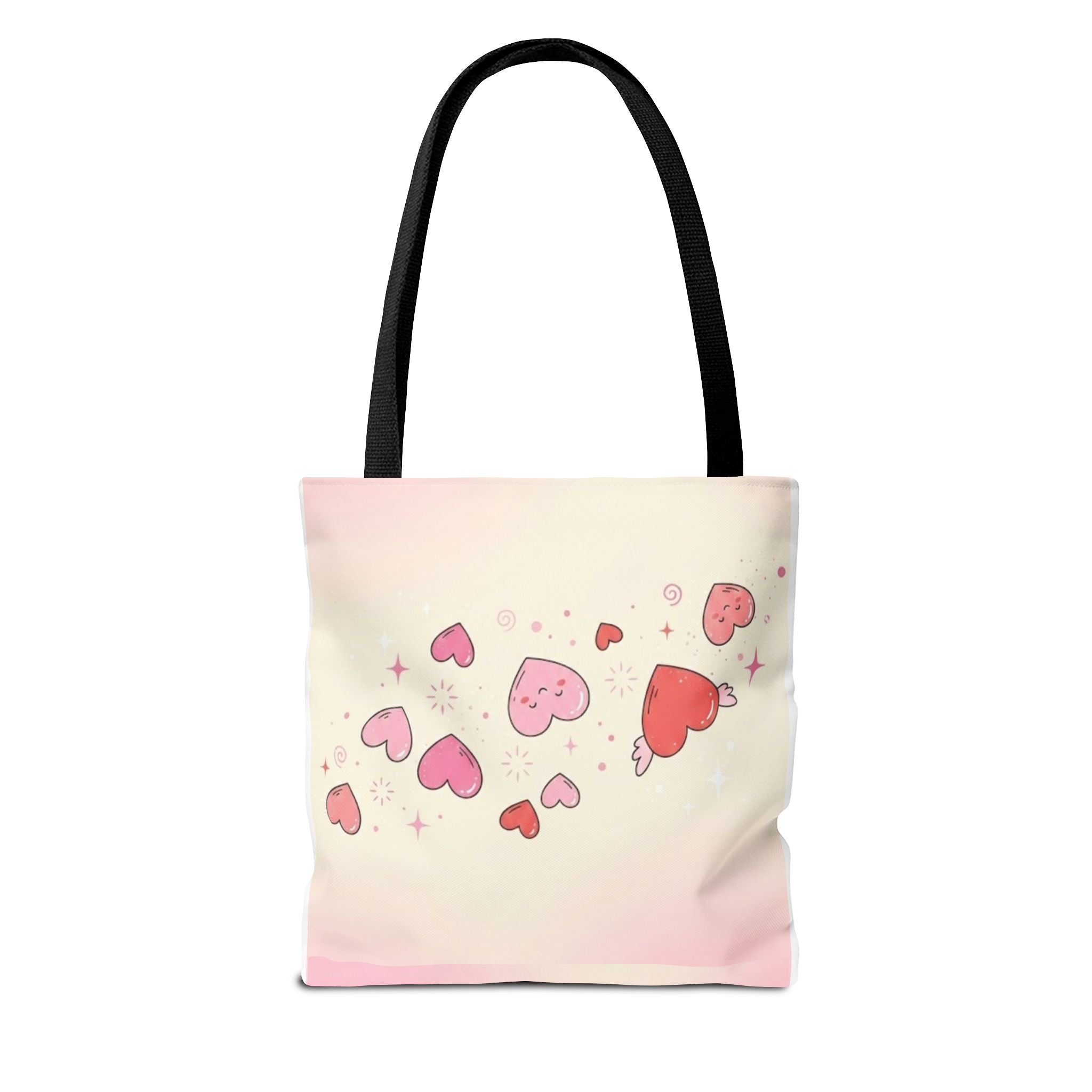 Heart Breeze Tote Bag — Cute Pink Hearts All-Over Print