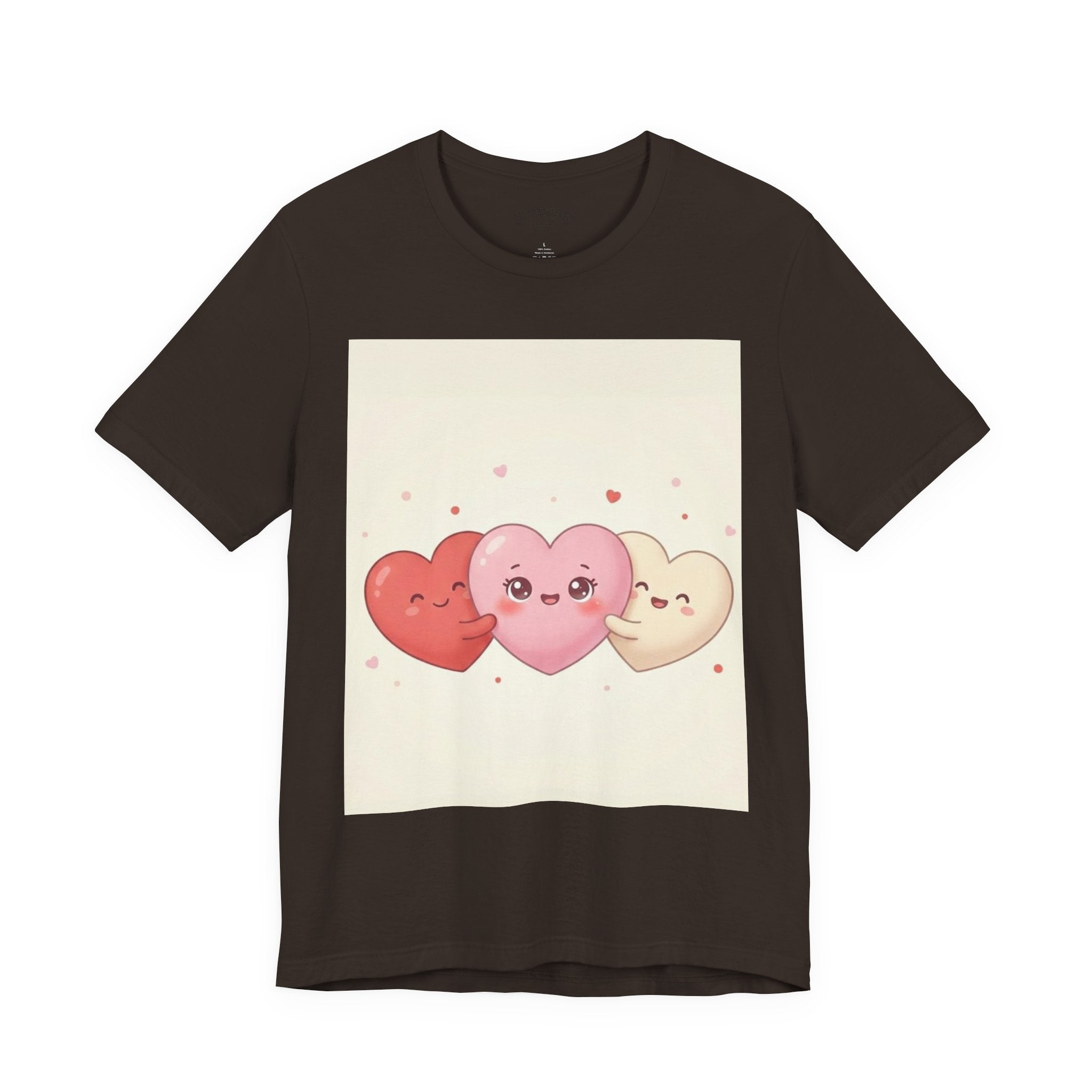 Cute Kawaii Heart Trio Tee — Valentine's Day Cute Hearts T-Shirt