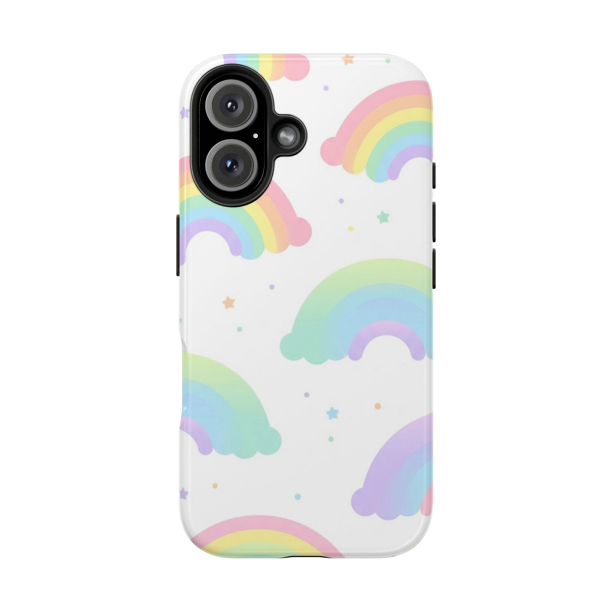 Pastel Rainbow Tough Phone Case — Cute Protective iPhone/Android Cover