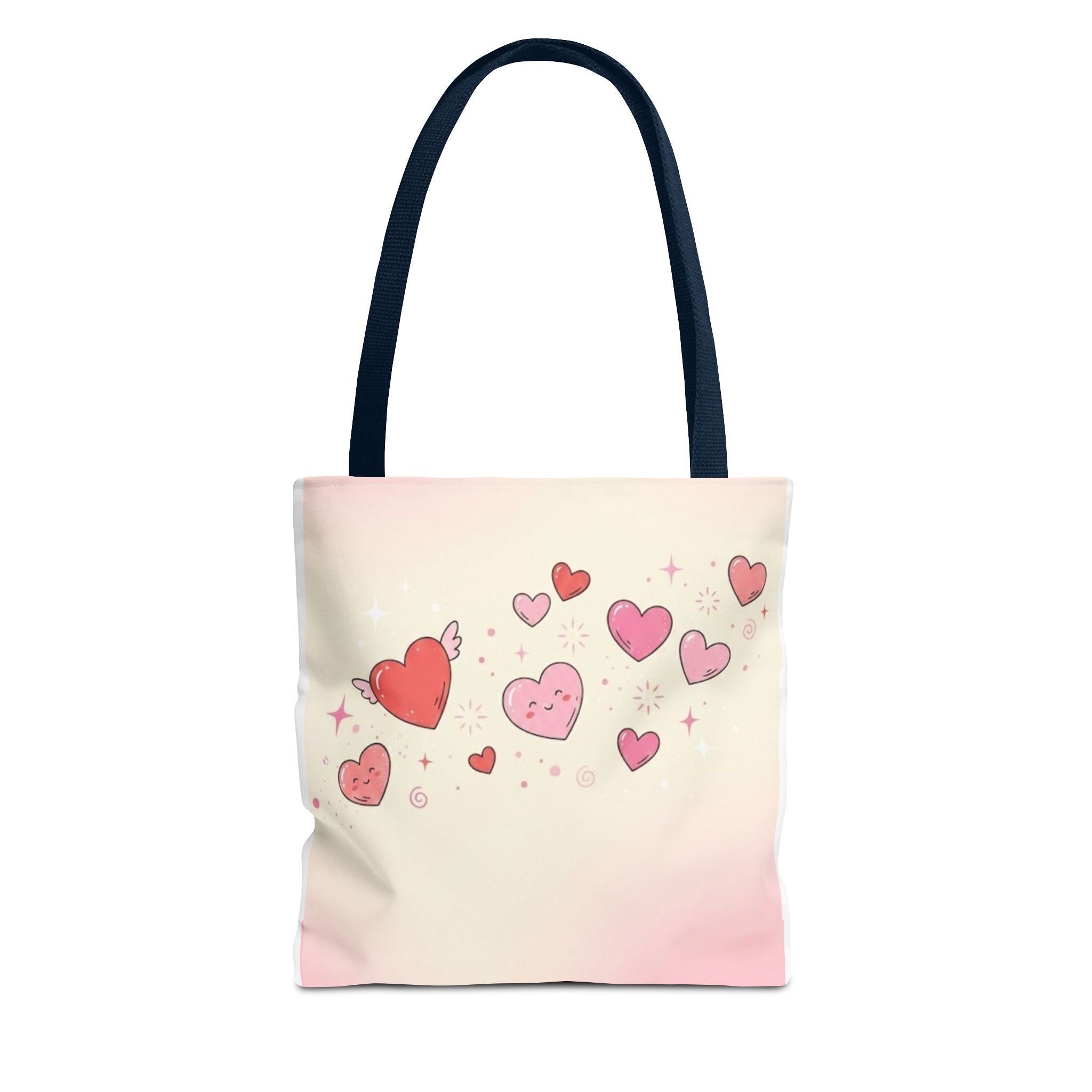 Heart Breeze Tote Bag — Cute Pink Hearts All-Over Print