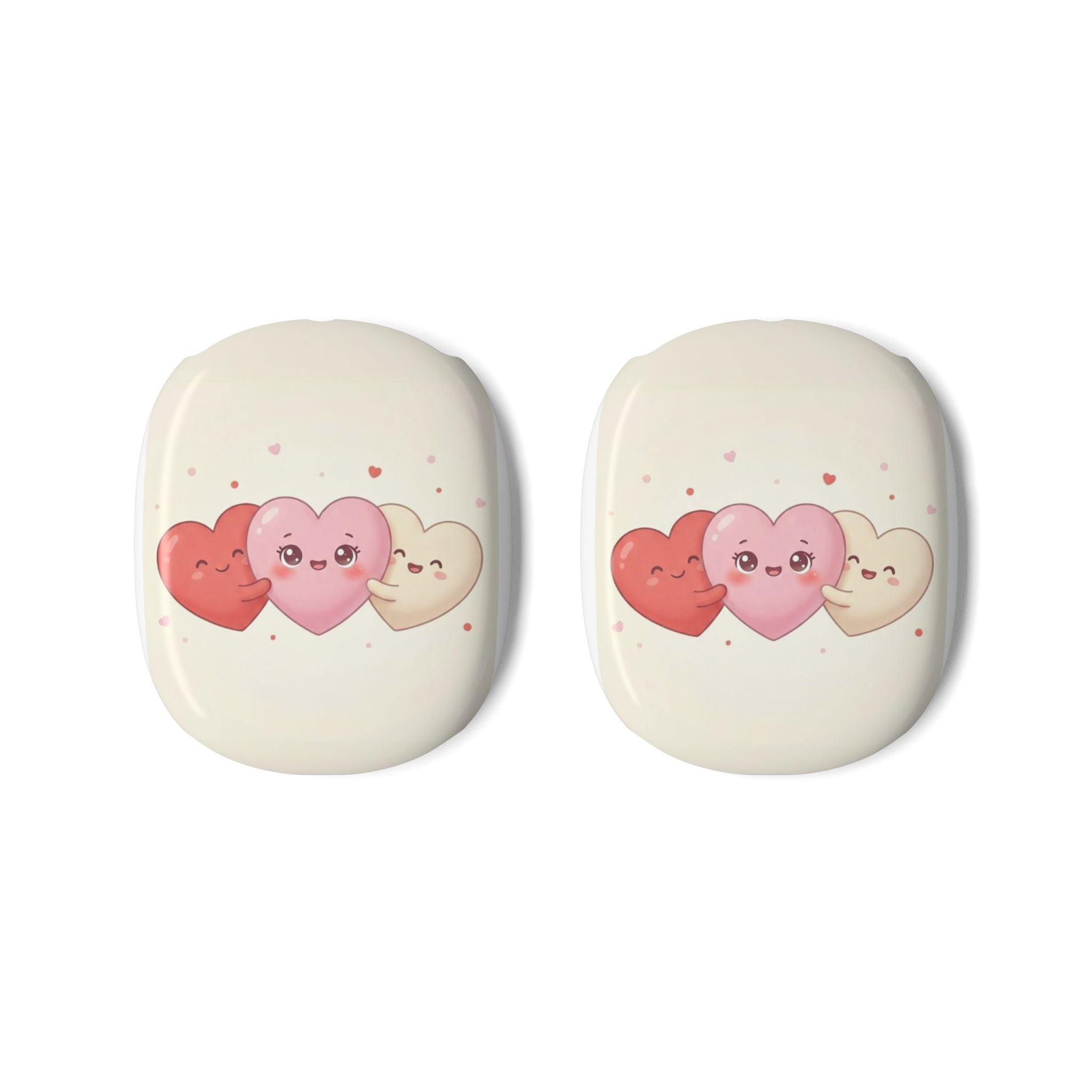 AirPods Max Case — Cute Kawaii Heart Trio Protective Cover (Valentine’s Gift)