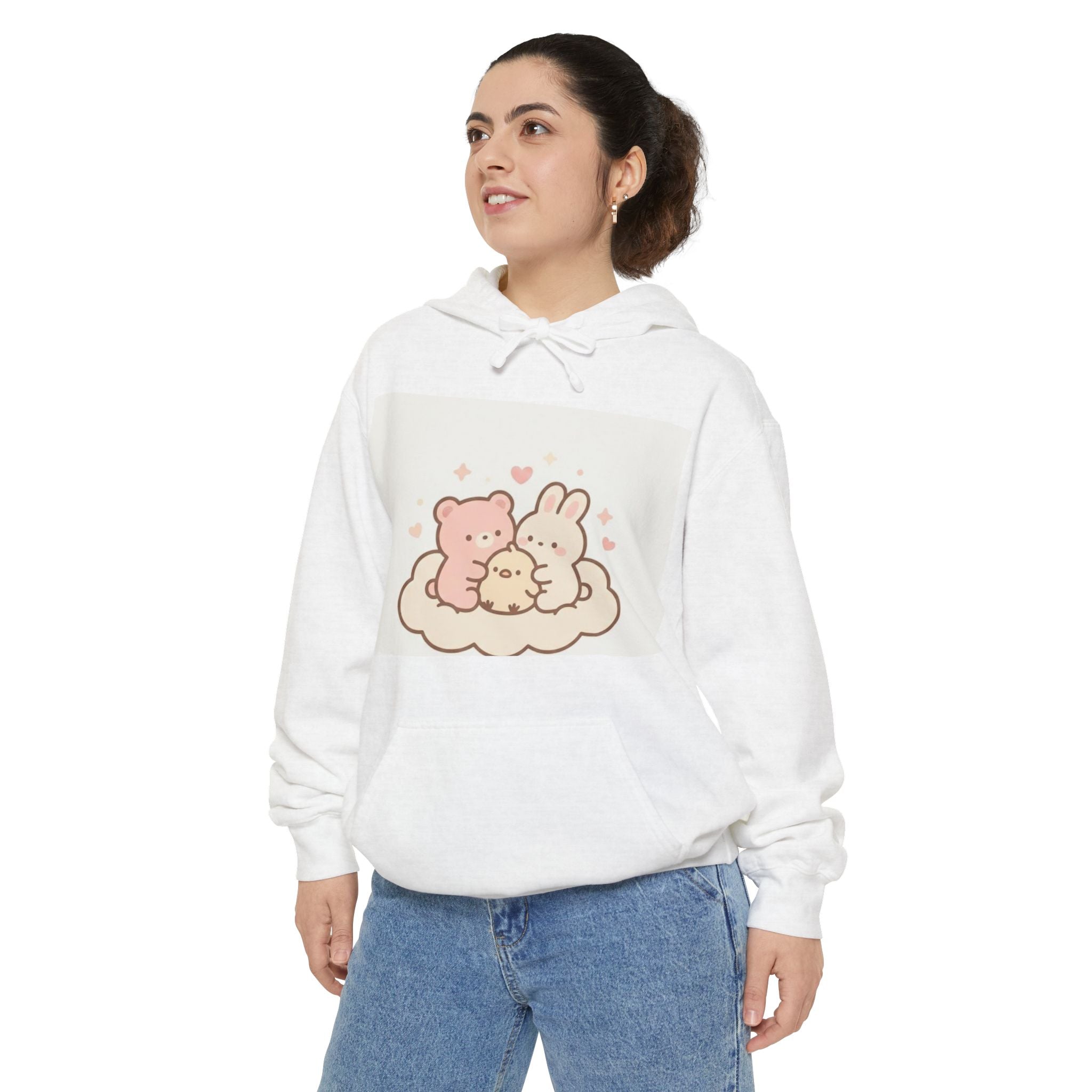 Cute Kawaii Heart Hoodie — Adorable Plush Animals & Cute Anatomical Heart Design