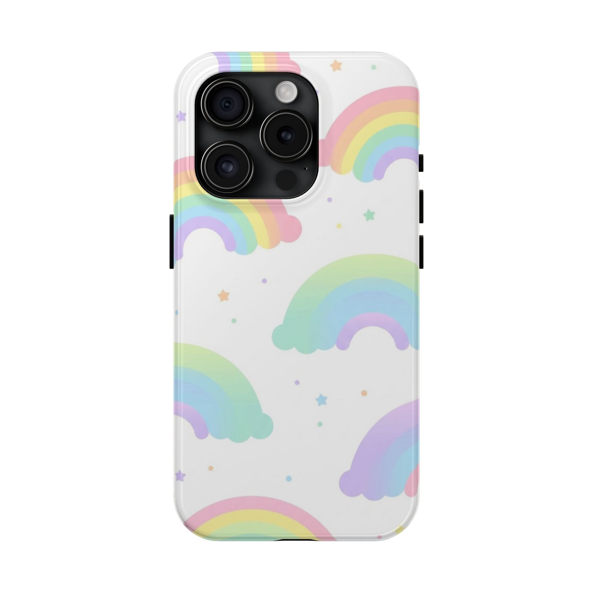 Pastel Rainbow Tough Phone Case — Cute Protective iPhone/Android Cover