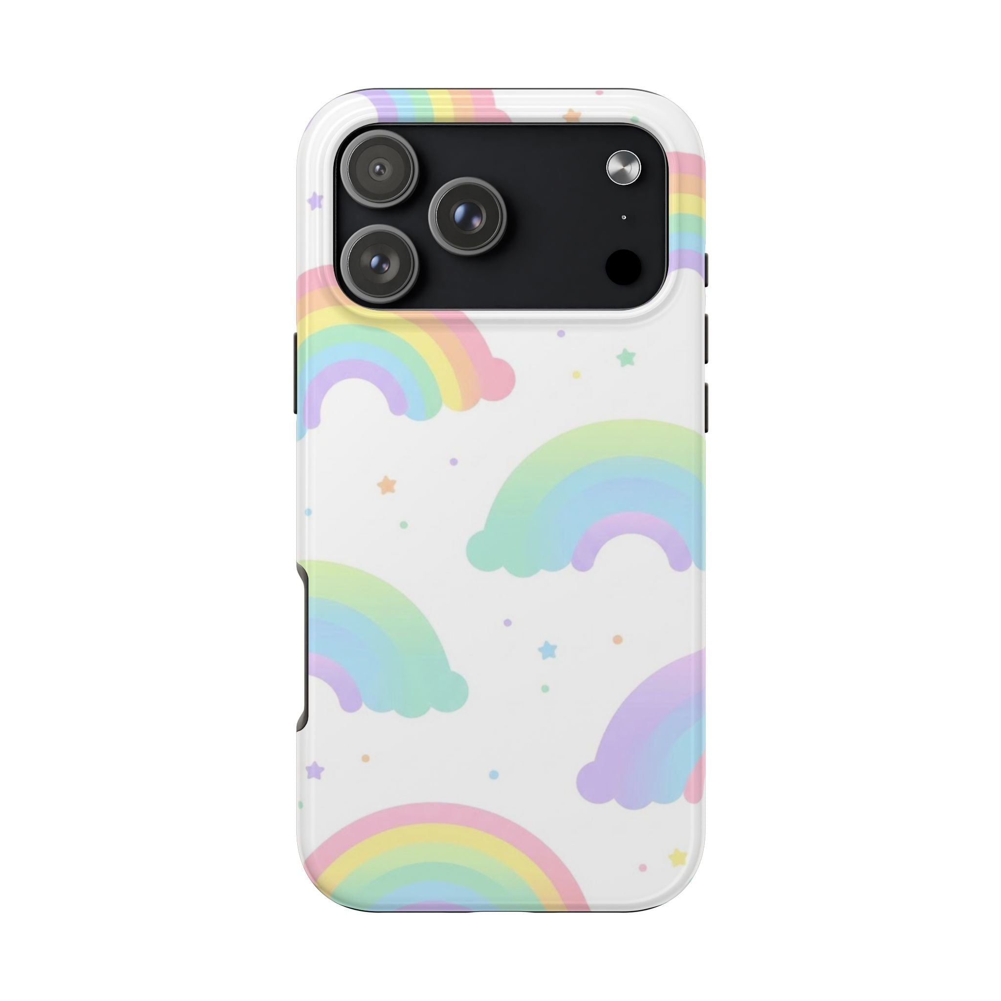 Pastel Rainbow Tough Phone Case — Cute Protective iPhone/Android Cover