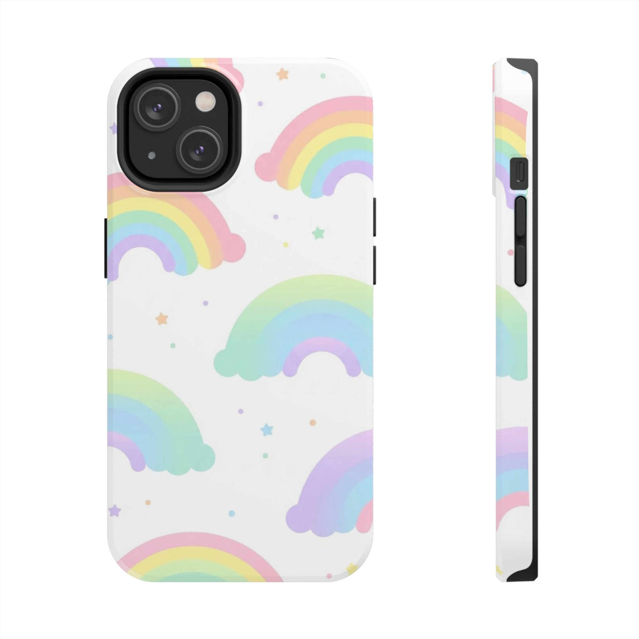 Pastel Rainbow Tough Phone Case — Cute Protective iPhone/Android Cover