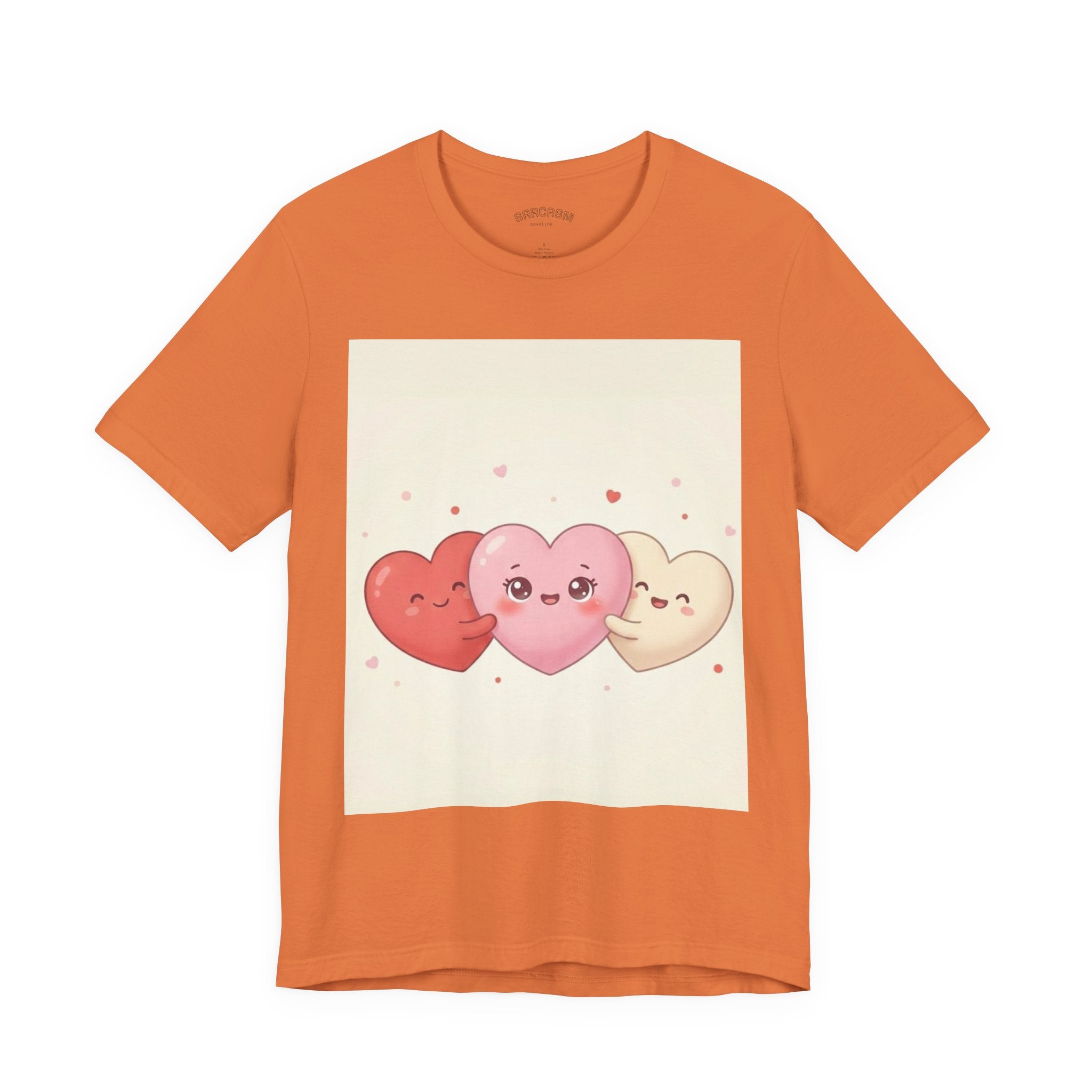 Cute Kawaii Heart Trio Tee — Valentine's Day Cute Hearts T-Shirt