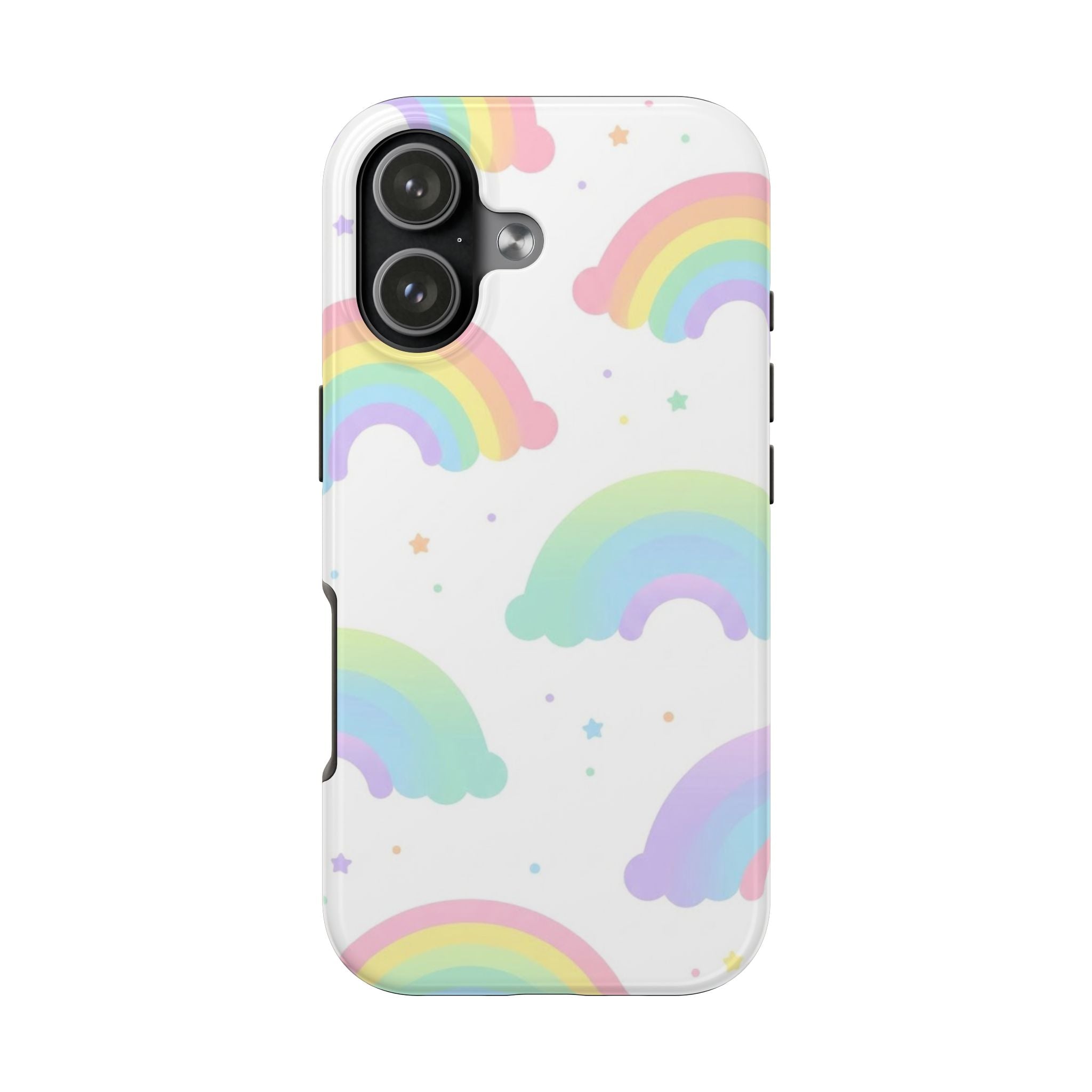 Pastel Rainbow Tough Phone Case — Cute Protective iPhone/Android Cover