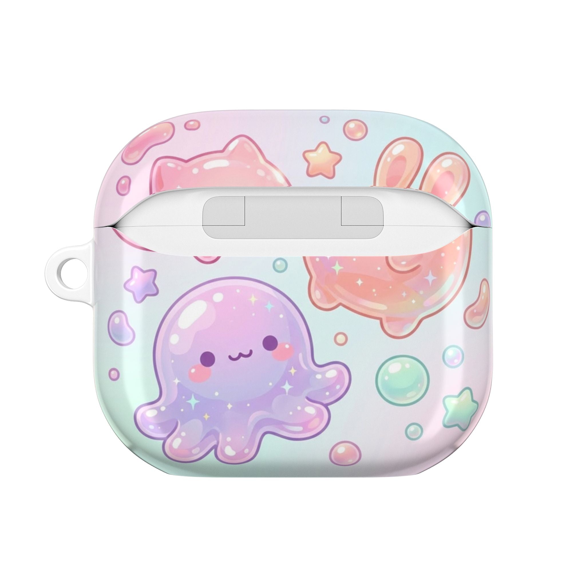 Kawaii Pastel Sea Friends AirPod Case — Cute Octopus, Bunny & Cat Silicone Cover