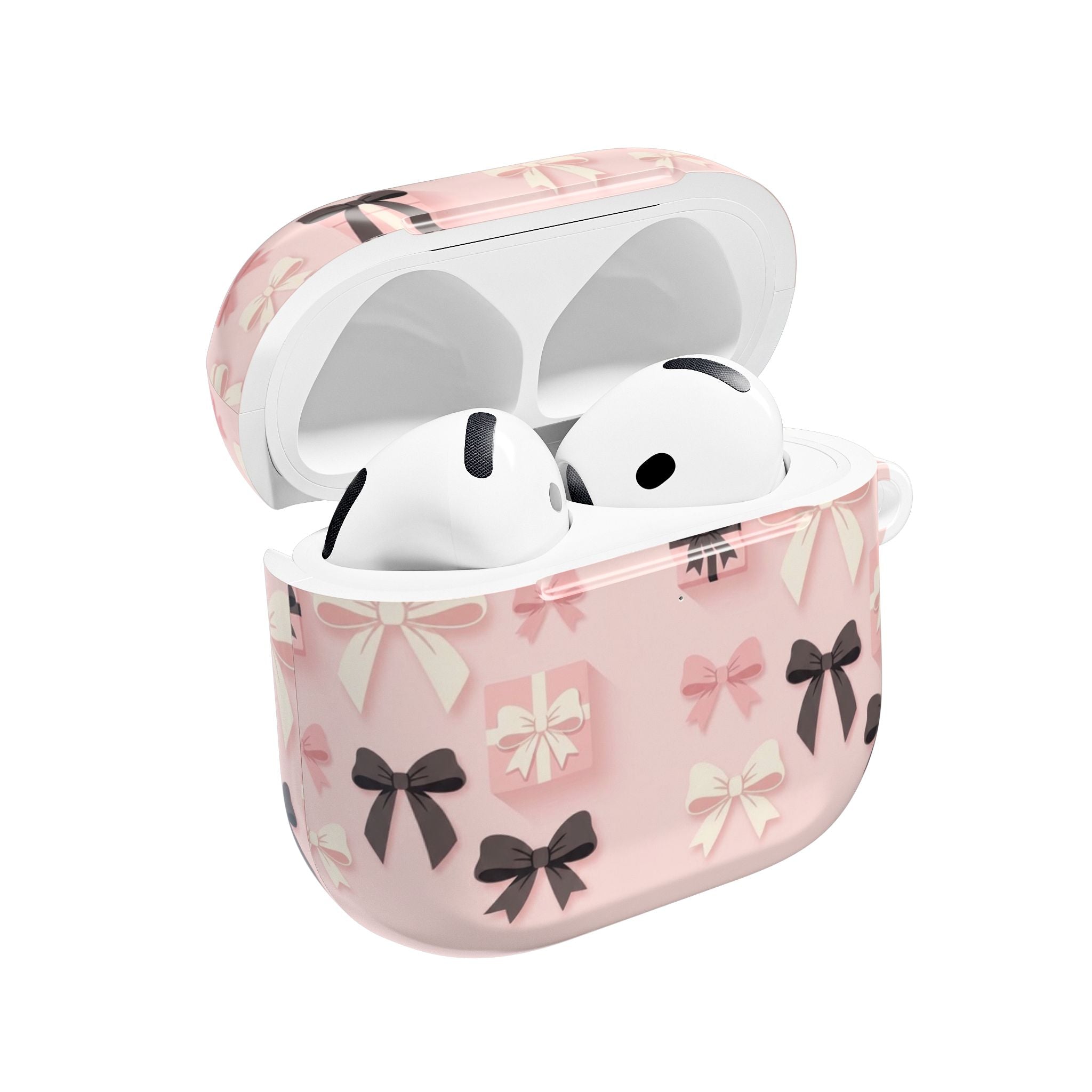 Bow Pattern AirPod Case — Pink Gift Box & Bows Protective Cover