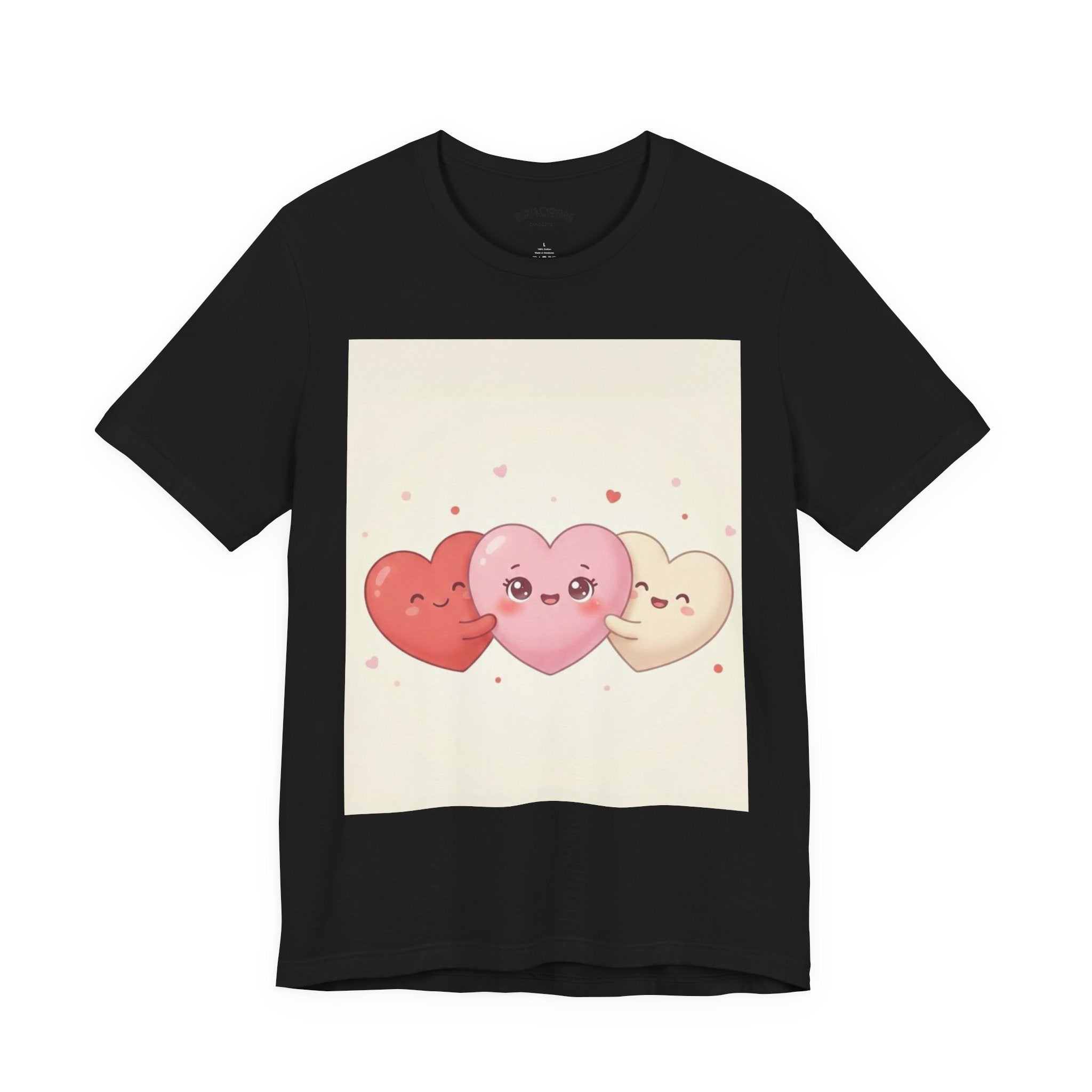 Cute Kawaii Heart Trio Tee — Valentine's Day Cute Hearts T-Shirt