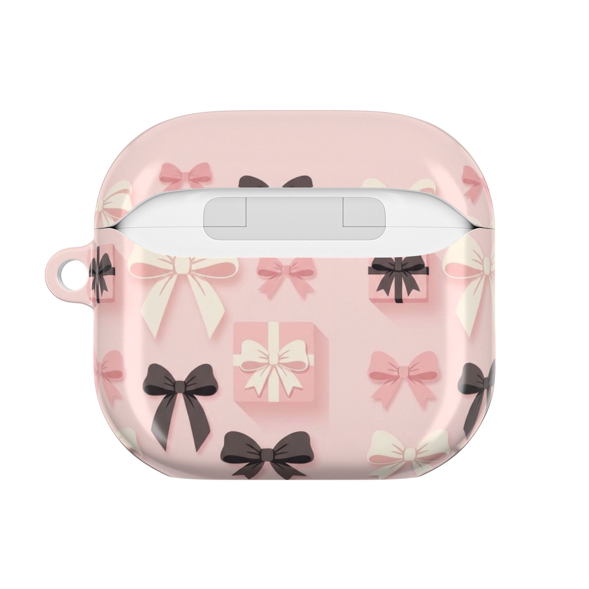 Bow Pattern AirPod Case — Pink Gift Box & Bows Protective Cover