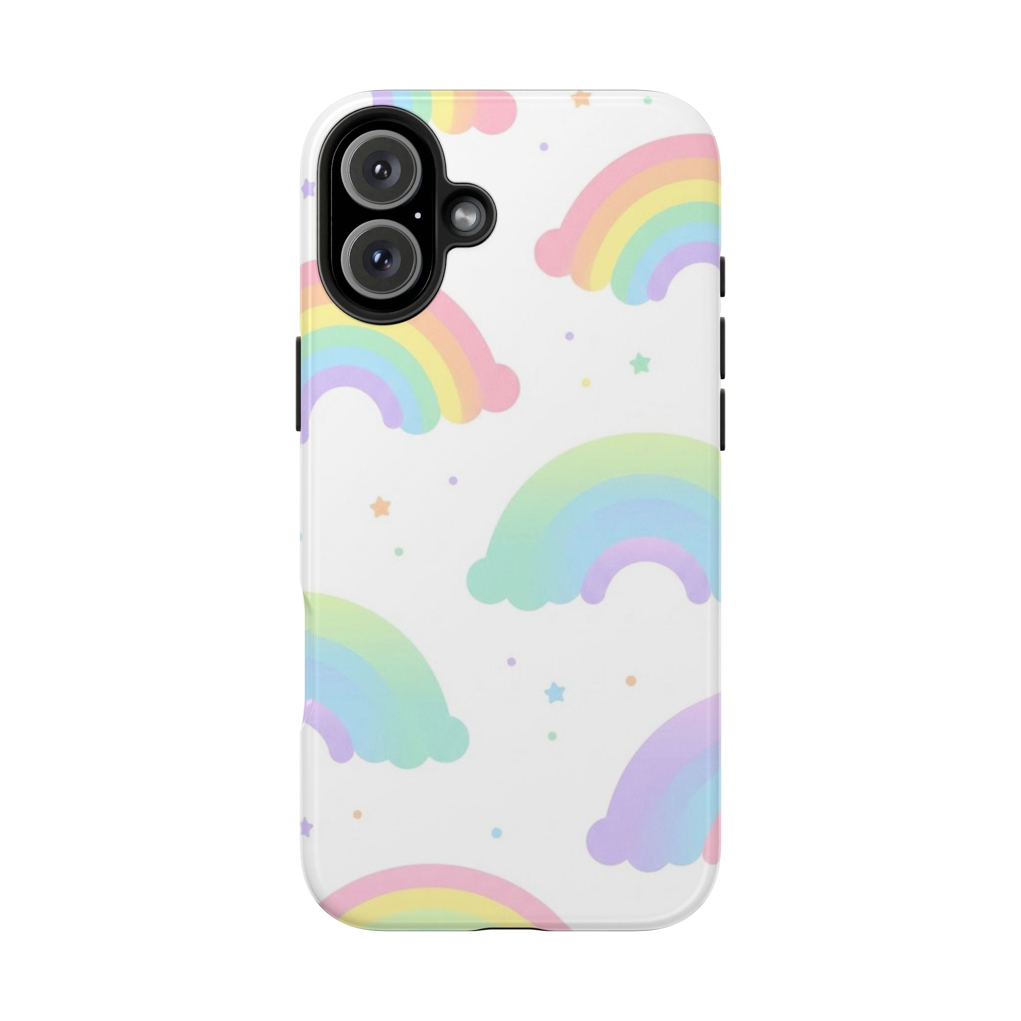 Pastel Rainbow Tough Phone Case — Cute Protective iPhone/Android Cover