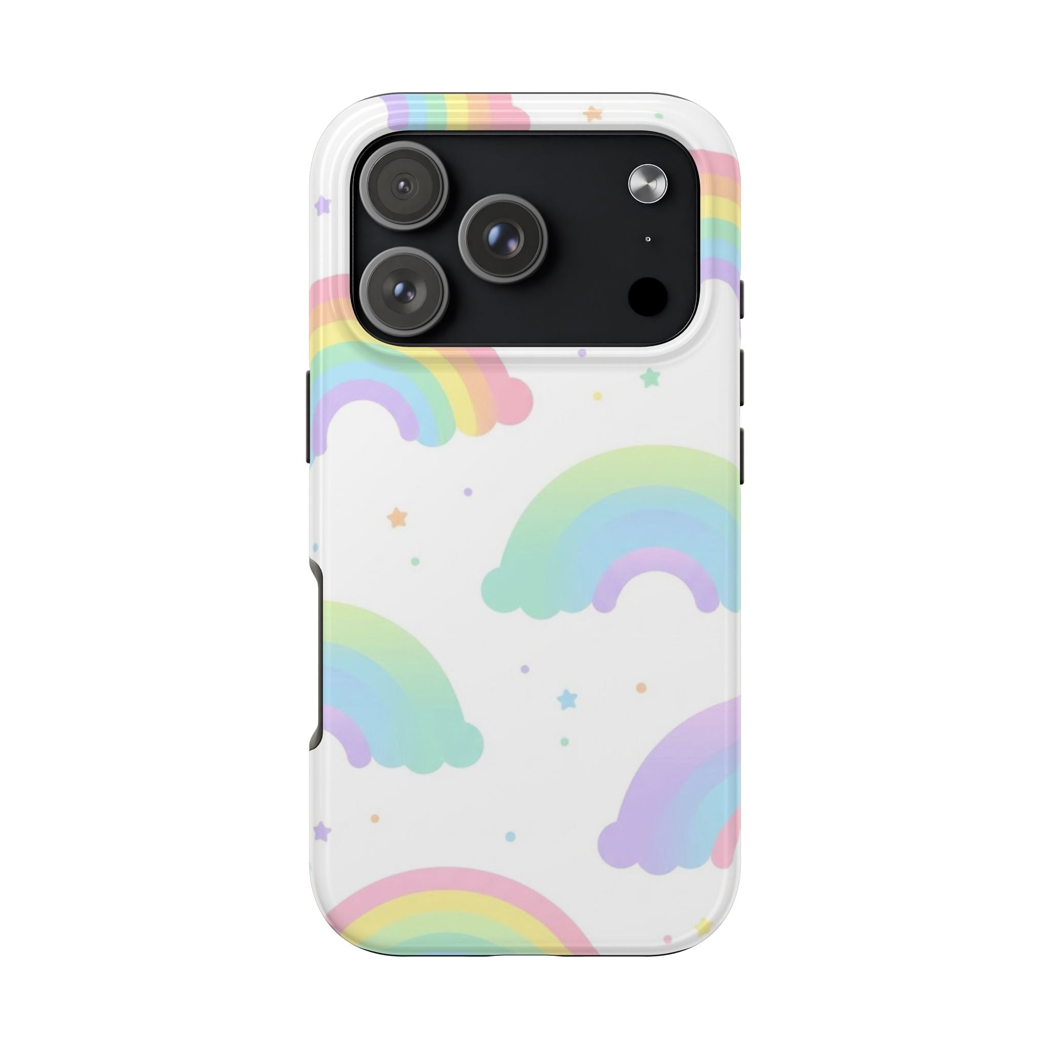 Pastel Rainbow Tough Phone Case — Cute Protective iPhone/Android Cover