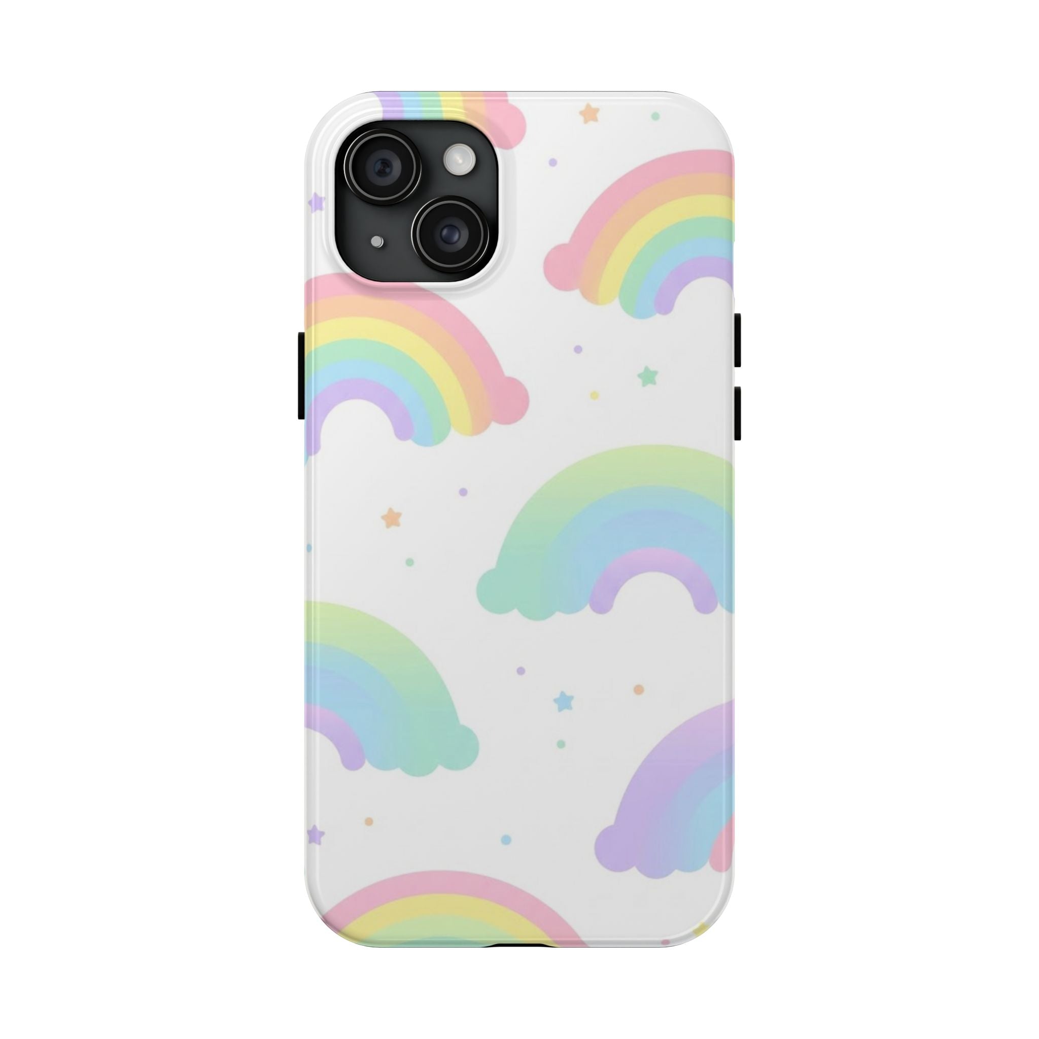Pastel Rainbow Tough Phone Case — Cute Protective iPhone/Android Cover