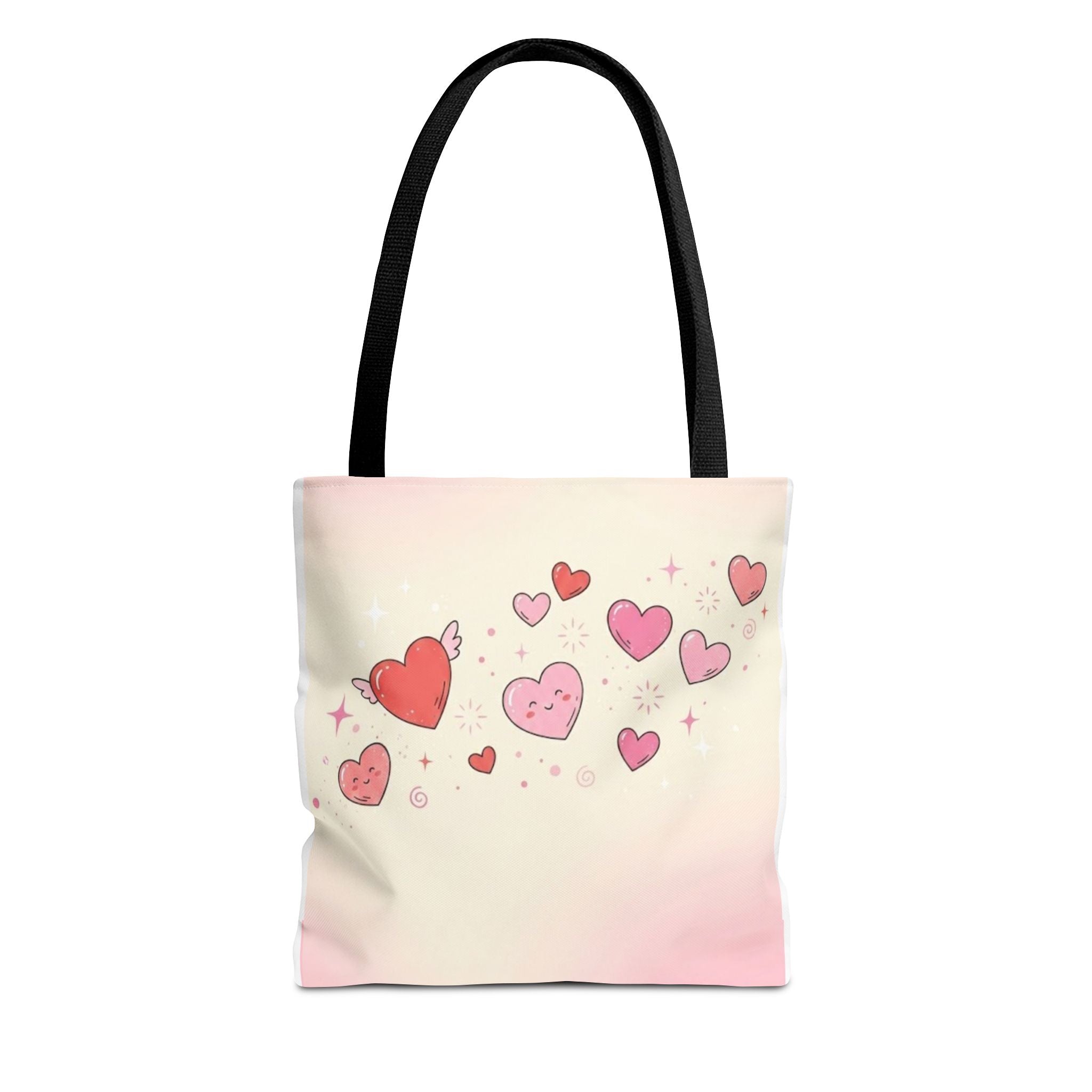 Heart Breeze Tote Bag — Cute Pink Hearts All-Over Print