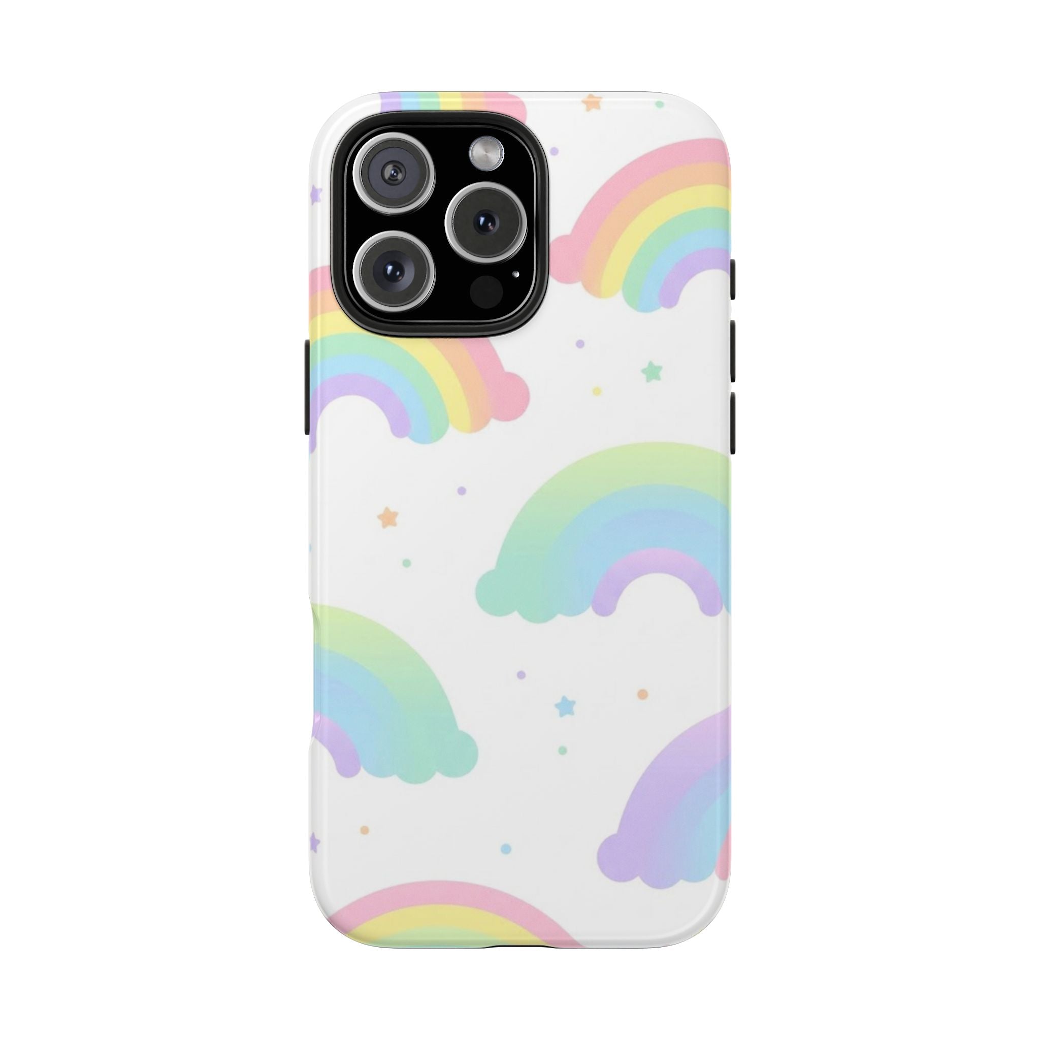 Pastel Rainbow Tough Phone Case — Cute Protective iPhone/Android Cover