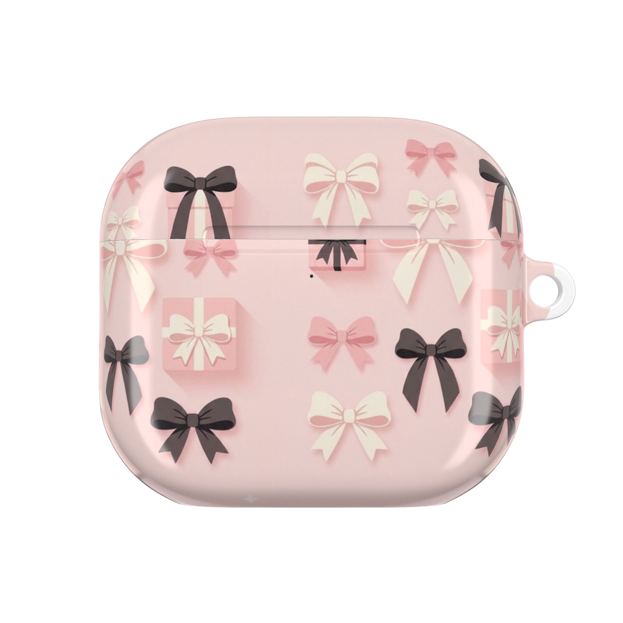 Bow Pattern AirPod Case — Pink Gift Box & Bows Protective Cover