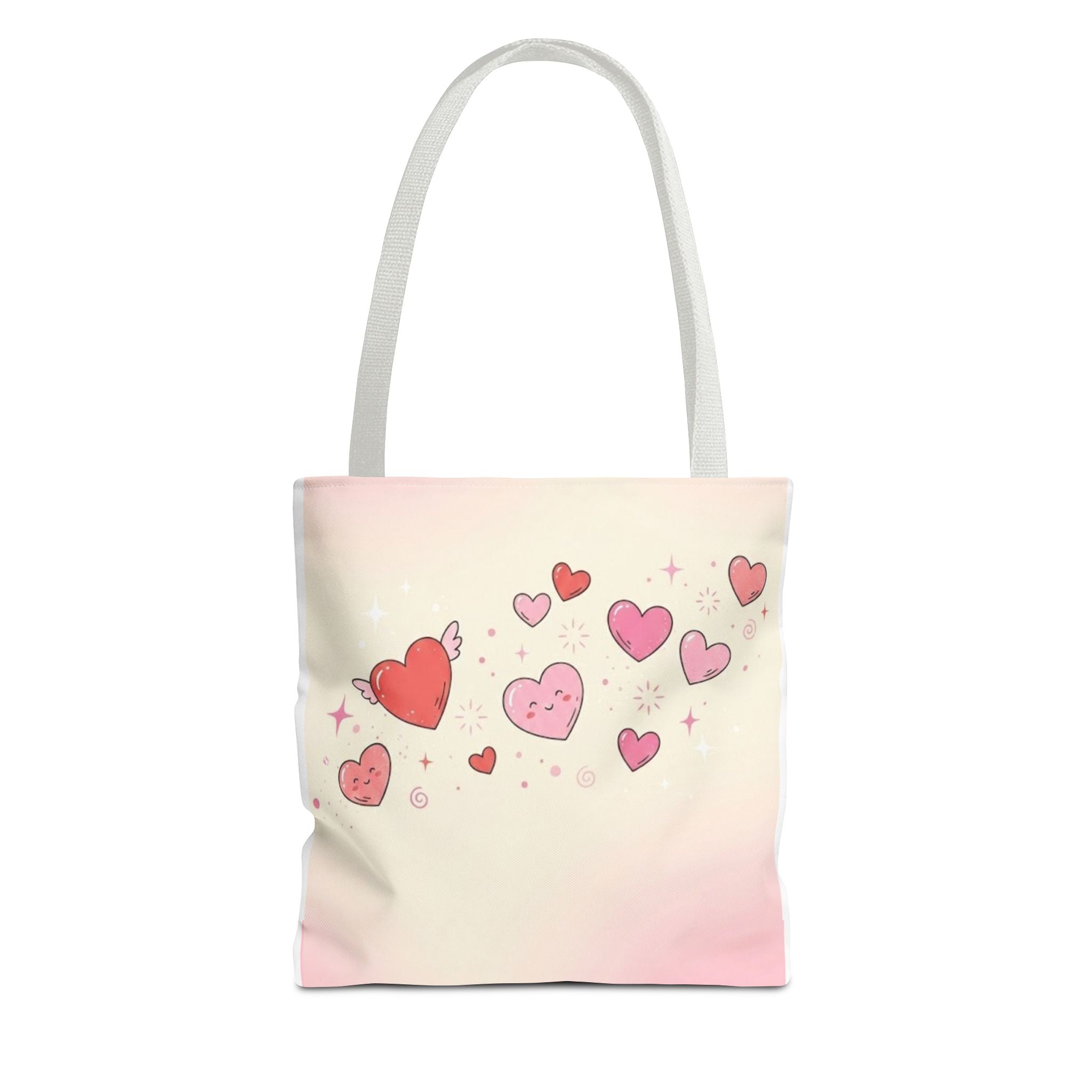 Heart Breeze Tote Bag — Cute Pink Hearts All-Over Print