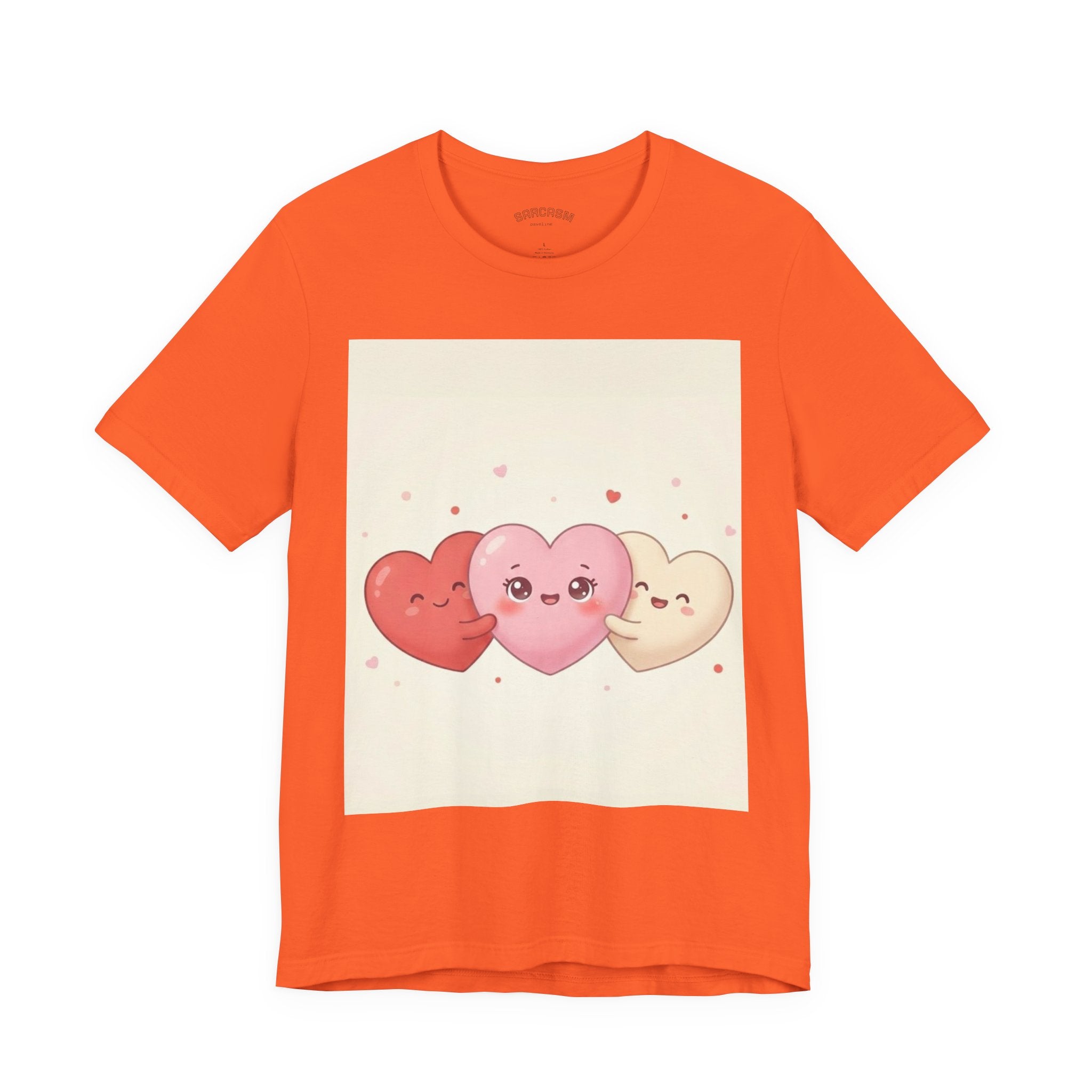 Cute Kawaii Heart Trio Tee — Valentine's Day Cute Hearts T-Shirt