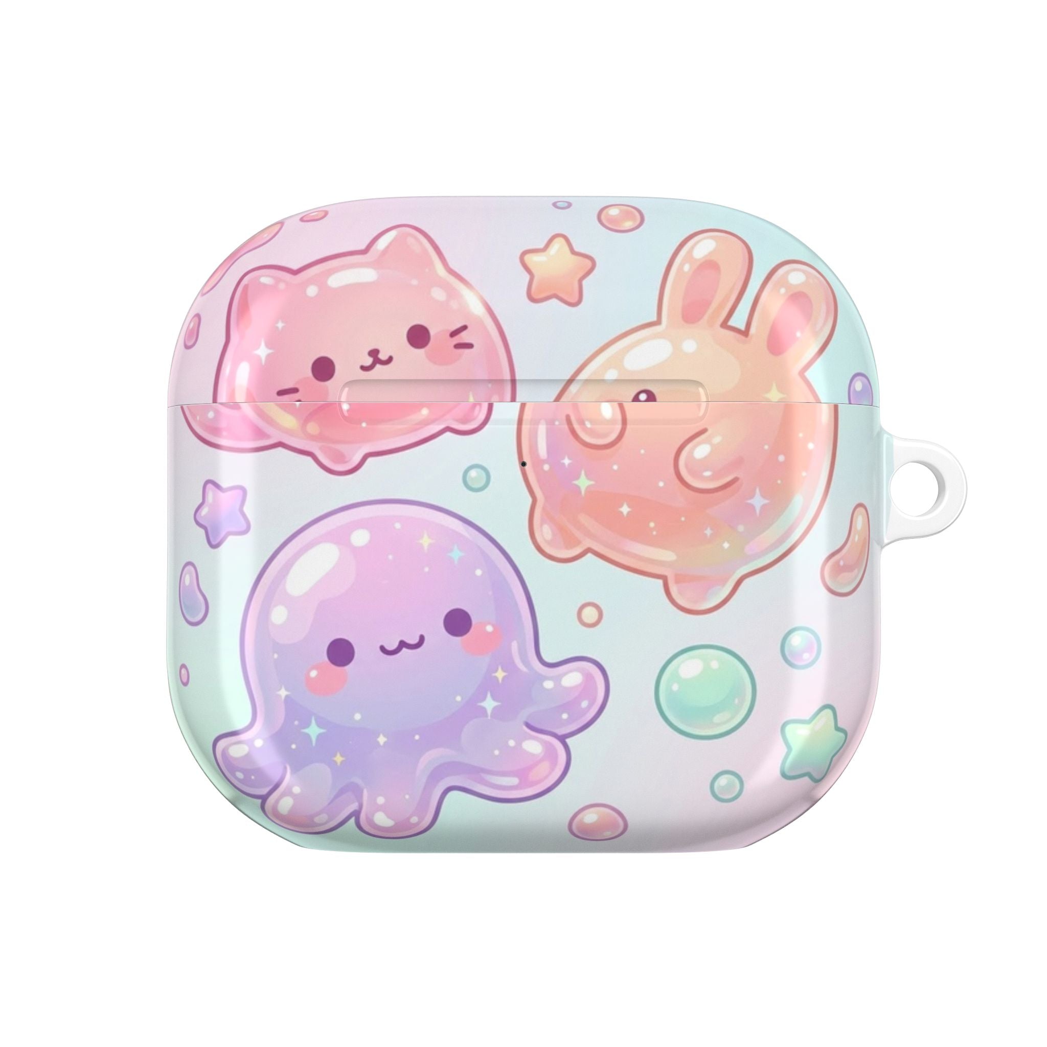 Kawaii Pastel Sea Friends AirPod Case — Cute Octopus, Bunny & Cat Silicone Cover